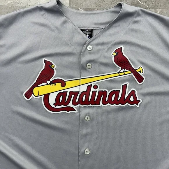 Vintage St. Louis Cardinals Jersey Mens XL Blank y2k Gray MLB Baseball Majestic - Picture 2 of 10